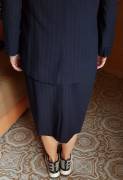 MARINA  RINALDI  TAILLEUR GESSATO  CON GONNA 