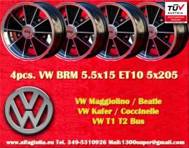 4 pz. cerchi VW BRM 5.5x15 ET10 Beetle -67, T1, T2