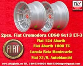 4 pz. cerchi Fiat CD66 8x13 ET-3 124 Spider, Coupe