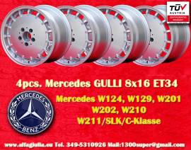 4 pz. cerchi Mercedes Flat Face 8x16 ET34 124 129 