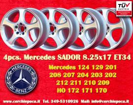 4 pz. cerchi Mercedes Sator 8.25x17 ET34 124 129 2