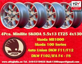 4 pz. cerchi Skoda Minilite 5.5x13 ET23 MB1000, MB