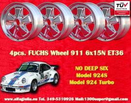 4 pz. cerchi Porsche Fuchs 6x15 ET36 911 -1989, 91