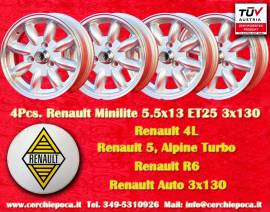 4 pz. cerchi Renault Minilite 5.5x13 ET25 R4, R5, 