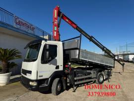 DAF 45.220 RIBALTABILE TRILATERALE +GRU HMF 763 ADR