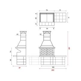 BARBECUE ARGILLA E REFRATTARIO MOD. 200