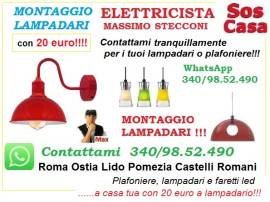 Montaggio plafoniere led su Roma 