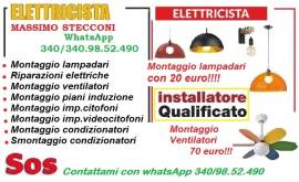 Montaggio lampadario Roma Prenestina 