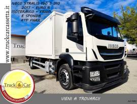 1182 IVECO STRALIS 190S310–2017–FULL PNEUMATICO–FURGONE ISOTERMICO+GRUPPO FRIGO-SPONDA 25 Q.LI - €6