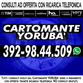 Eseguo consulti di Cartomanzia con offerta libera ricarica telefonica: il Cartomante Yoruba'