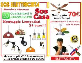 Montaggio ventilatore a soffitto Roma Portuense 