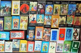 Dispersione  collezione TAROT  solo   carte   vintage  , mazzi  ancora  vergini ,  aperti  mai  usat