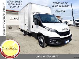 RIF.1193 IVECO DAILY 35 C 14 - 2023 - FURGONE IN LEGA LEGGERA+SPONDA CARICATRICE A BATTENTE - EURO 6