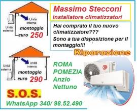 Montaggio condizionatore inverter Ardea e colle Romito 