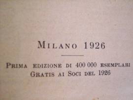 Libro anno 1926 TCI Bertarelli Italia Meridionale Vol I