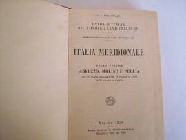 Libro anno 1926 TCI Bertarelli Italia Meridionale Vol I