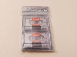 Microcassette Sony MC 60 - 2 Nuove Sigillate - 2 Cassette per Dittafono