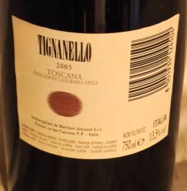 TIGNANELLO 2005 MARCHESI ANTINORI.