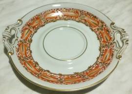 Set Zuppiera 3 pezzi LIMOGES France porcellana decoro floreale dipinta a mano