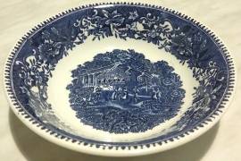 VINTAGE ENOCH WEDGWOOD TUNSTALL AVON COTTAGE 2 CIOTOLE GELATO CEREALI BIANCO BLU