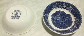 VINTAGE ENOCH WEDGWOOD TUNSTALL AVON COTTAGE 2 CIOTOLE GELATO CEREALI BIANCO BLU