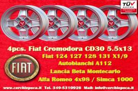 4 pz. cerchi Fiat CD30 5.5x13 ET7 124 Berlina, Cou