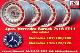 4 pz. cerchi Mercedes Barock 7x16 ET11 107 108 109