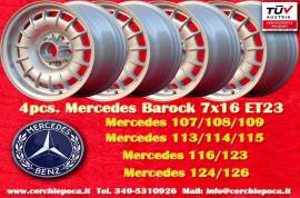 4 pz. cerchi Mercedes Barock 7x16 ET23 107 108 109