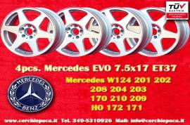 4 pz. cerchi Mercedes Evo 7.5x17 ET37 124 201 202 