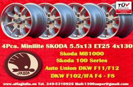 4 pz. cerchi Skoda Minilite 5.5x13 ET23 MB1000, MB