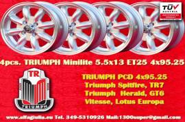 4 pz. cerchi Triumph Minilite 5.5x13 ET25 Spitfire