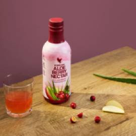 Aloe vera da bere con aggiunta di mirtillo americano e mela: Berry Nectar