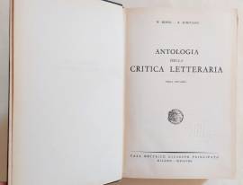 Antologia della critica letteraria di Walter Binni e Riccardo Scrivano Ed. Giuseppe Principato,1967