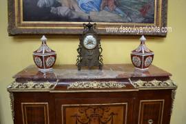 Servante-credenza intarsiata stile Luigi XV