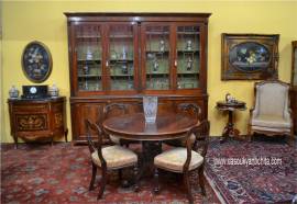 Antica libreria inglese stile Regency doppio corpo 4 ante