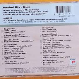 CD Greatest Hits Opera Etichetta:Sony Classical – MLK 66707 come nuovo