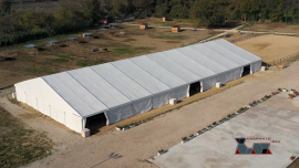 Tendostruttura Nuova 25x50m. H min. 4m., H max 8m