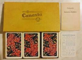 Cofanetto in cartoncino contente set 3 mazzi di carte Piatnik Canasta Samba