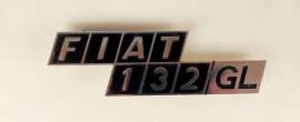 Fregio scritta Fiat 132GL in metallo da montare come nuovo 