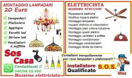 Installazione lampadario e plafoniere 