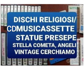  statue presepe e dischi CD religiosi CERCHIAM