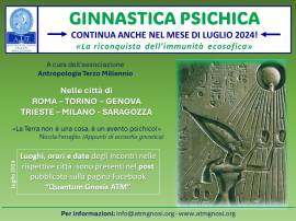 GINNASTICA PSICHICA continua anche nel mese di LUGLIO 2024 (Genova) 