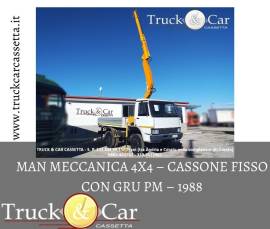 RIF.282 MAN MECCANICA 4X4 – 1988 – GRU PM E CASSONE FISSO