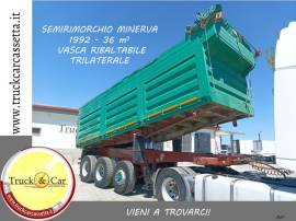 SEMIRIMORCHIO MINERVA METRA S 44 – 1992 – VASCA RIBALTABILE TRILATERALE