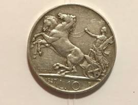 Moneta in Argento 10 Lire del 1927