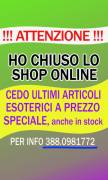 Affare vendita stock di articoli esoterici per chiusura shop online, svuoto magazzino