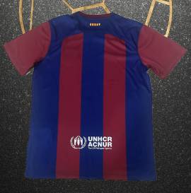 camiseta barcelona roja y azul 2024-2025