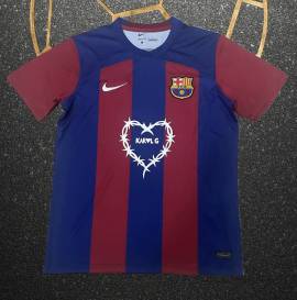 camiseta barcelona roja y azul 2024-2025