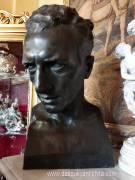 Busto in bronzo di uomo firmato E. Tinto metà del XX secolo