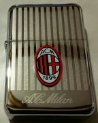 ACCENDINO EGOIST A.C.MILAN 1899 GRAFICHE E COLORI METALLIZZATO TIPO ZIPPO NUOVO